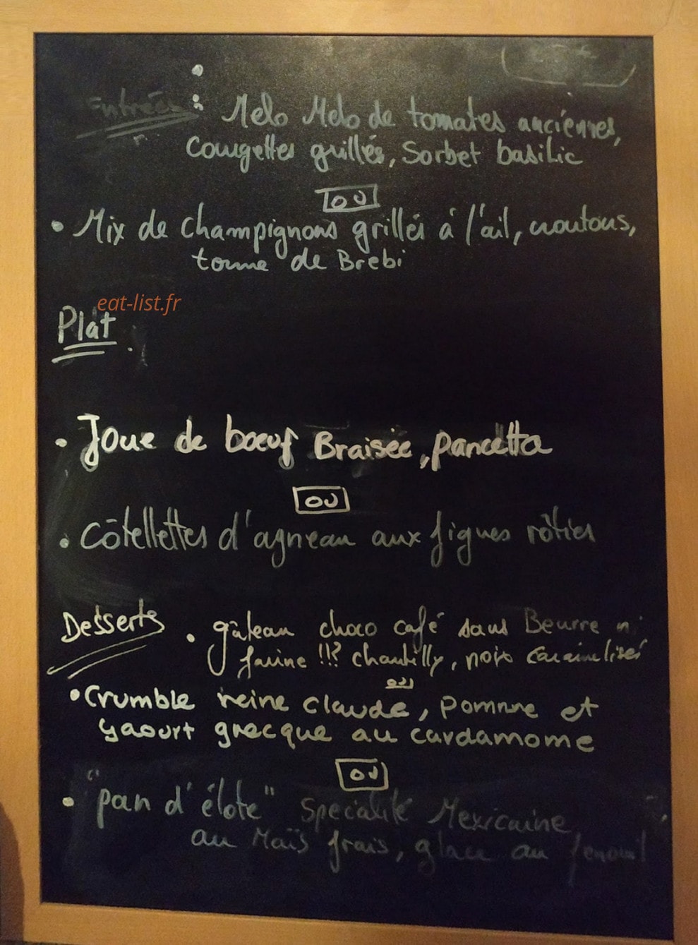 Restaurant Tête d'ail — carte page 1