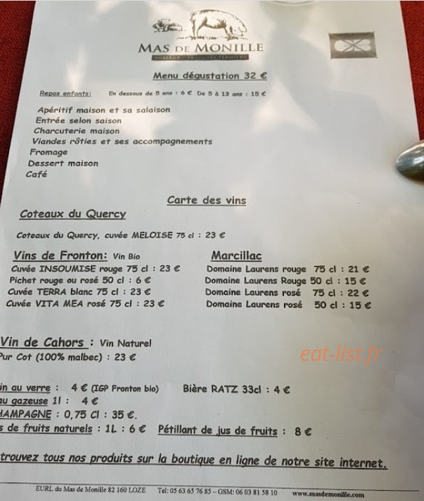 Mas De Monille — carte page 1