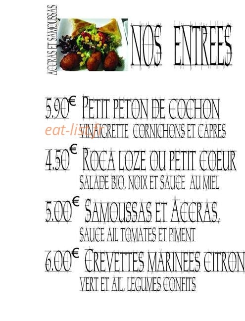 Fourchettes et Cie — carte page 1