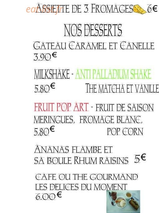 Fourchettes et Cie — carte page 6
