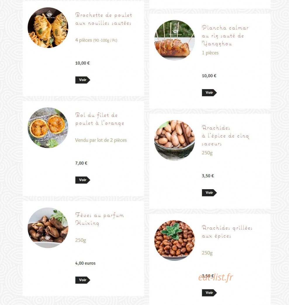 Petit Wok De Xin — carte page 2