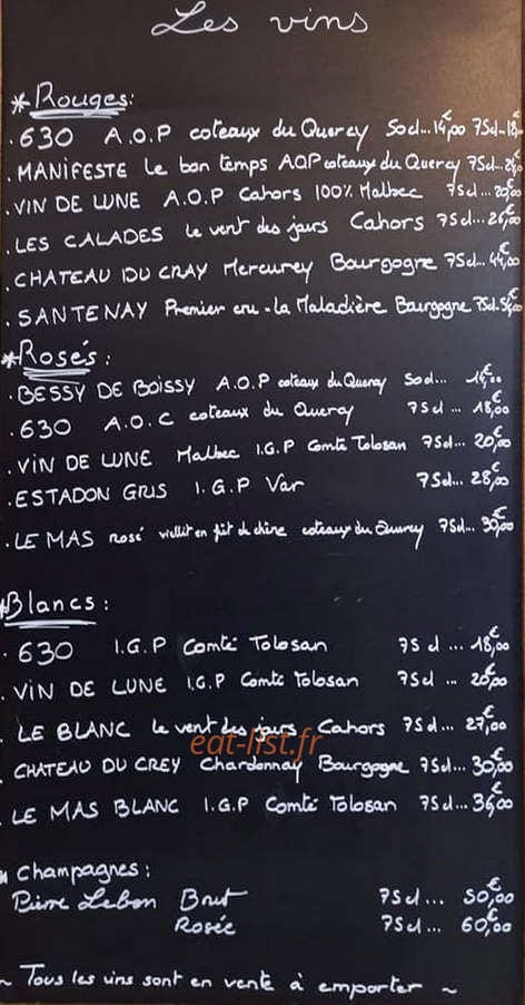 Auberge de miramont "chez Bernadette" — carte page 4