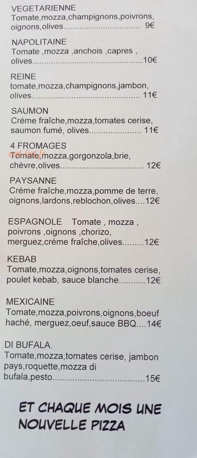 Auberge de miramont "chez Bernadette" — carte page 1