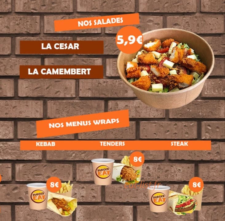 Burger Eat — carte page 1