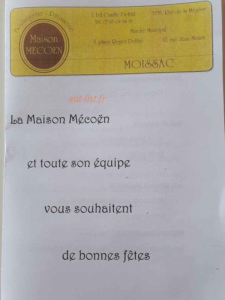 Maison Mecoën — carte page 1