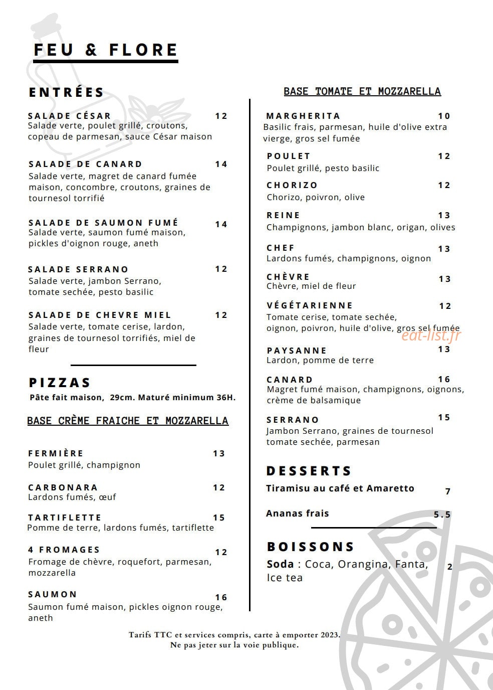 Feu & Flore — carte page 3