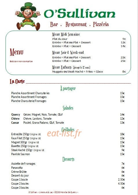 O'Sullivan — carte page 1