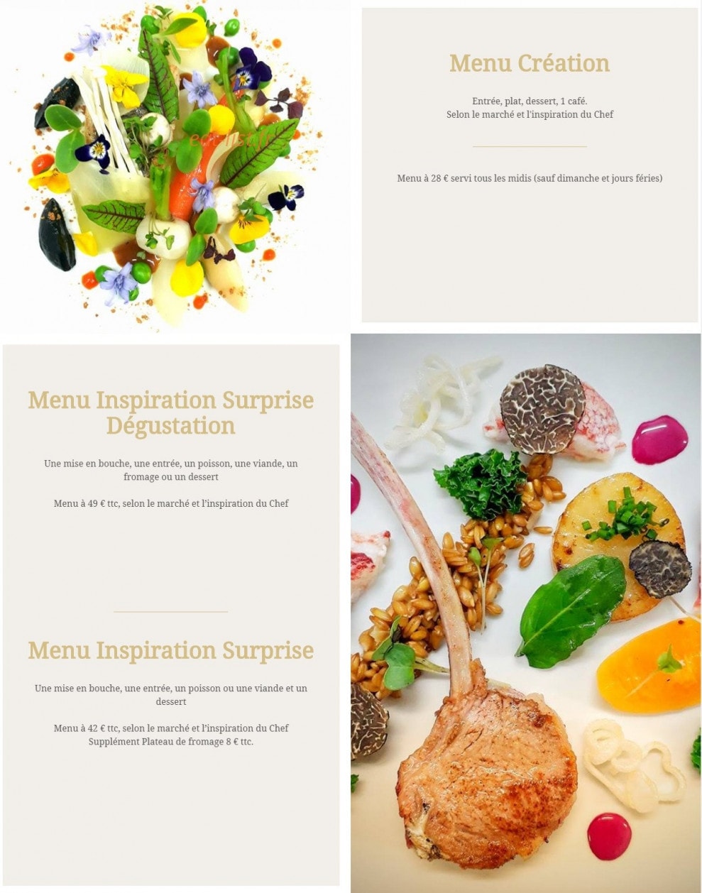 Les Sens — carte page 1