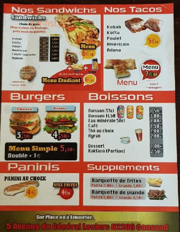 Istanbul Grillades — carte page 2