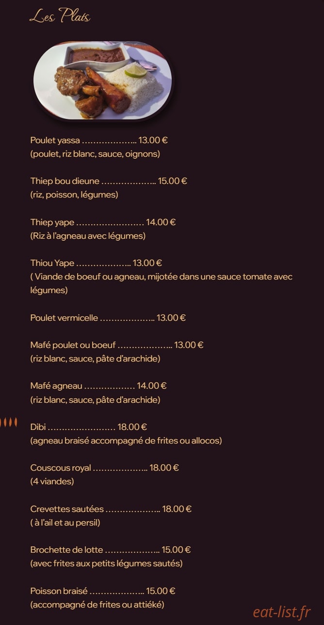 Les Délices de Yetta — carte page 2