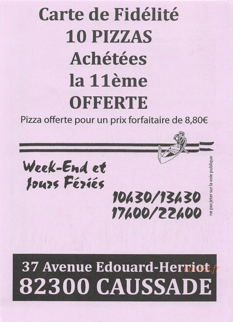 Pizza quercy — carte page 4