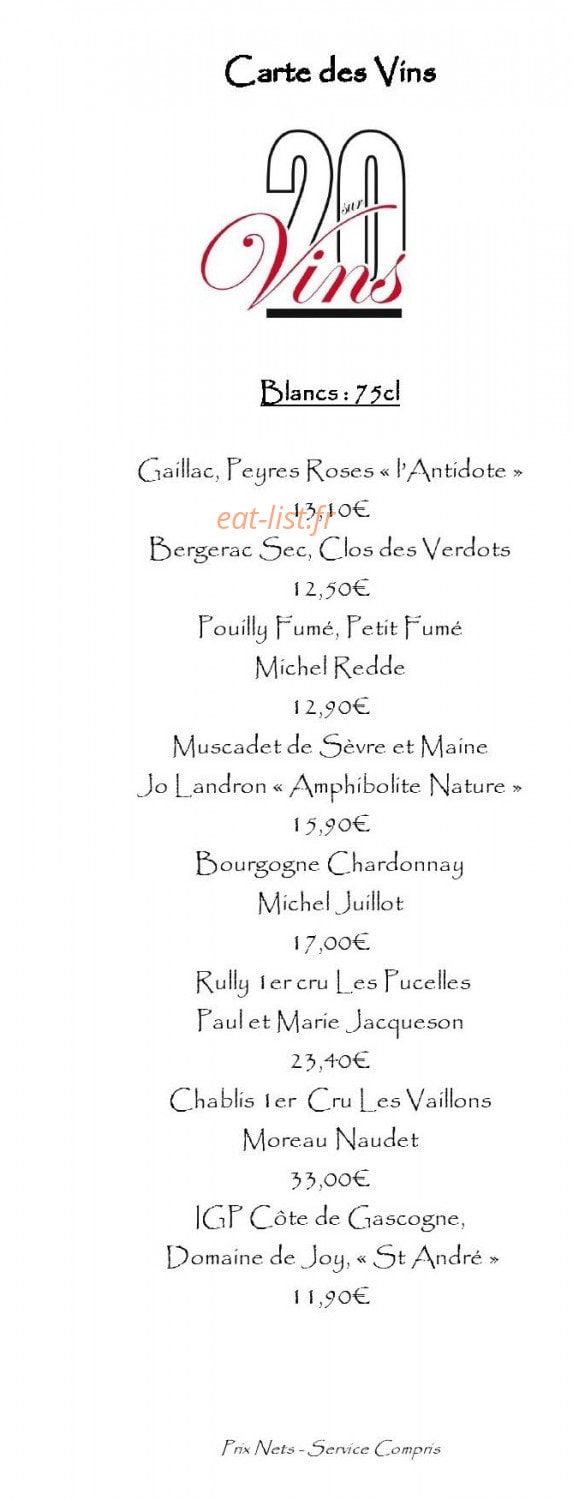 Vins sur 20 — carte page 2