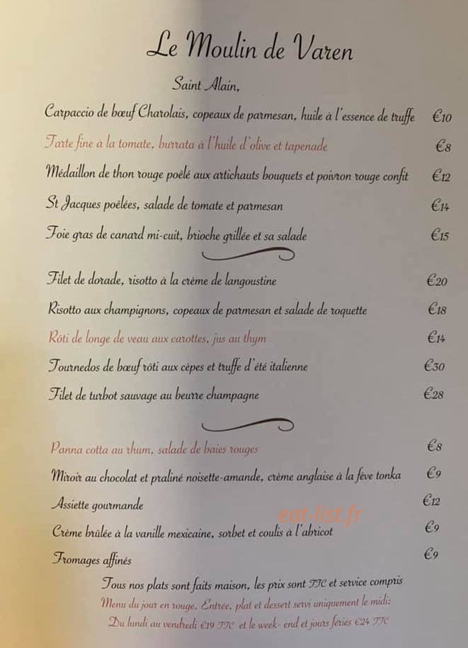 Le Moulin de Varen — carte page 1