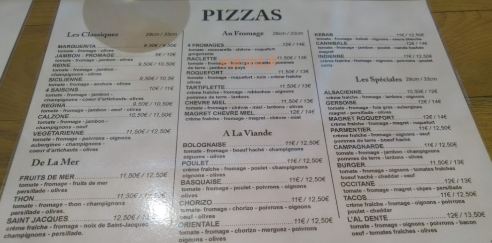 L'al Dente — carte page 1