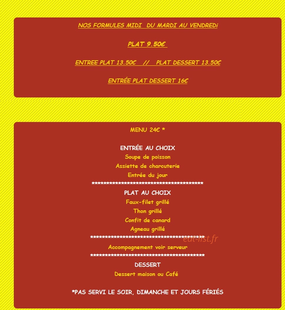 Grill Eskualduna — carte page 1