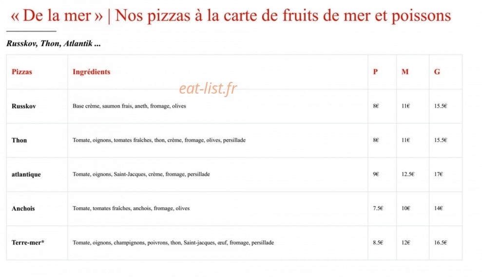 L’As de pizz — carte page 5
