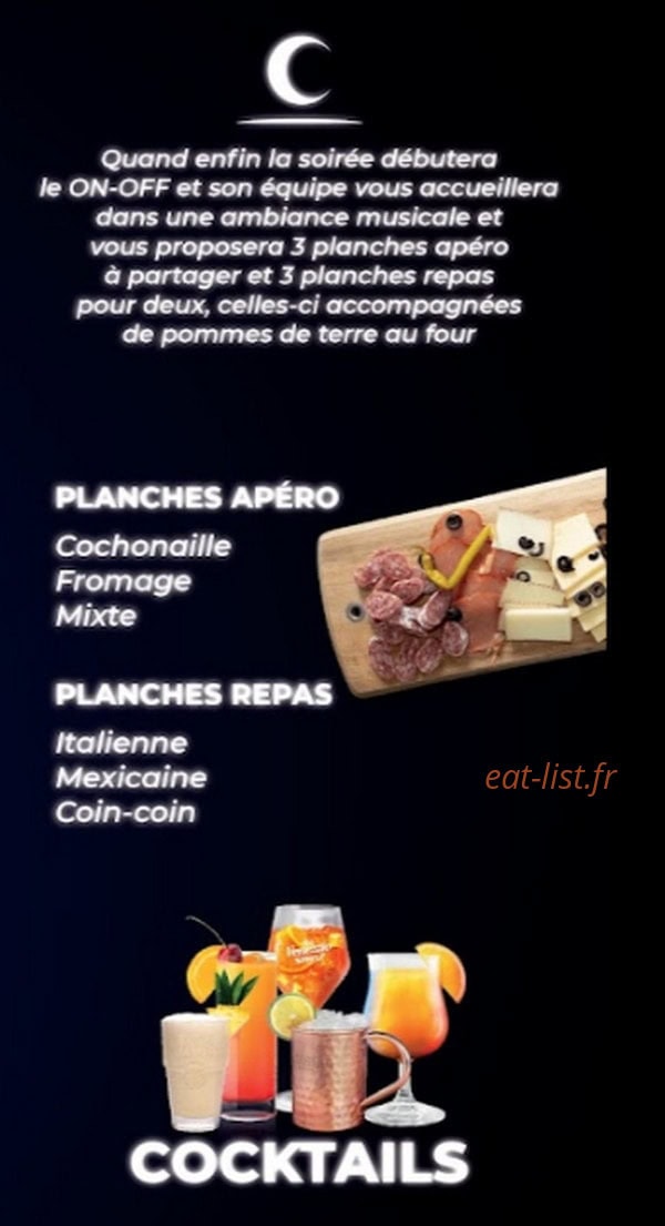 On Off café — carte page 3