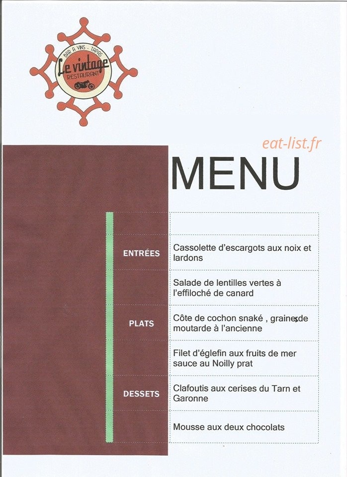 Le Vintage — carte page 1