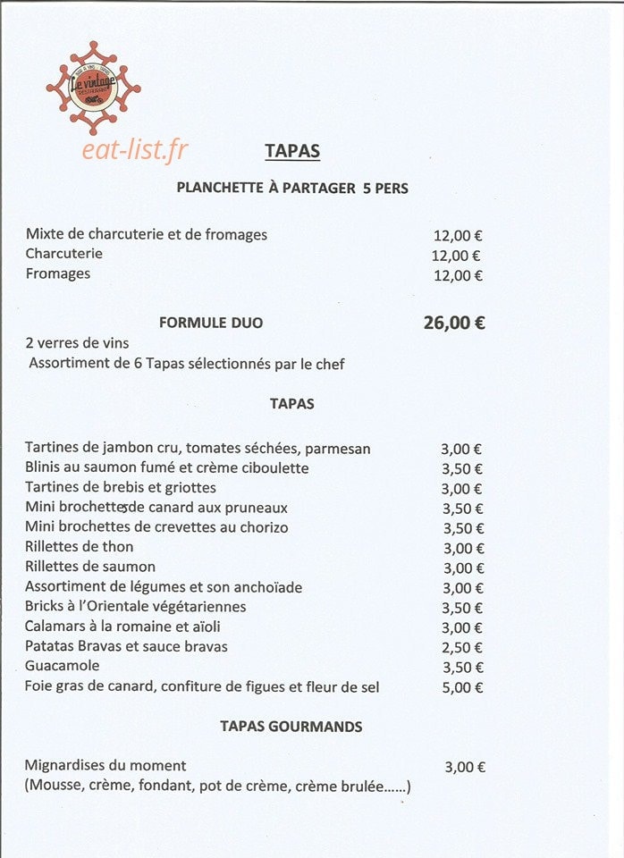 Le Vintage — carte page 2