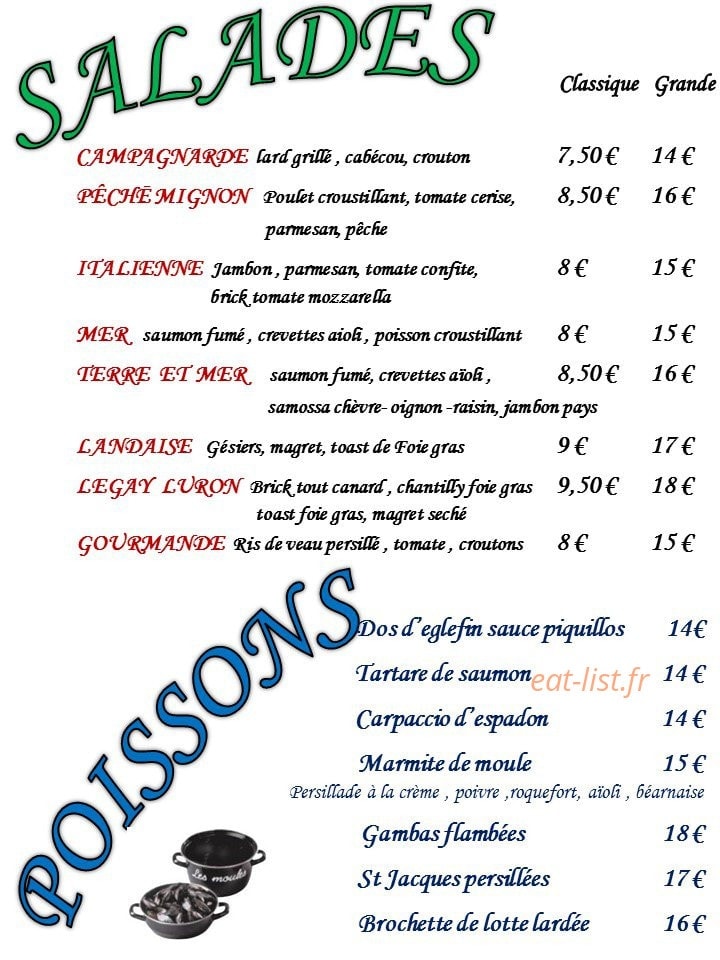Le Gay Luron — carte page 10