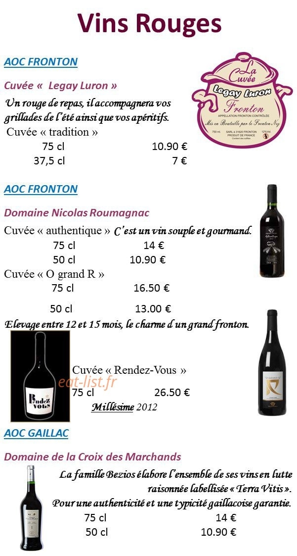 Le Gay Luron — carte page 21