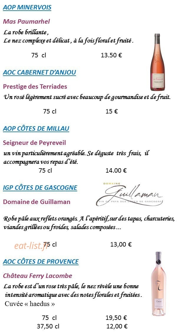 Le Gay Luron — carte page 20