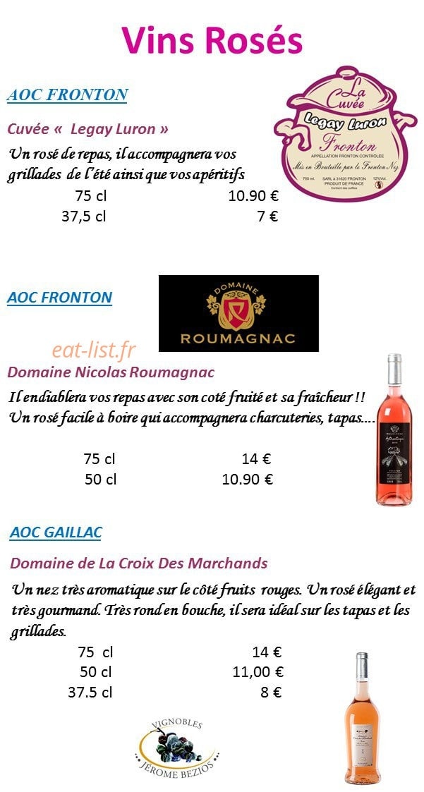 Le Gay Luron — carte page 19