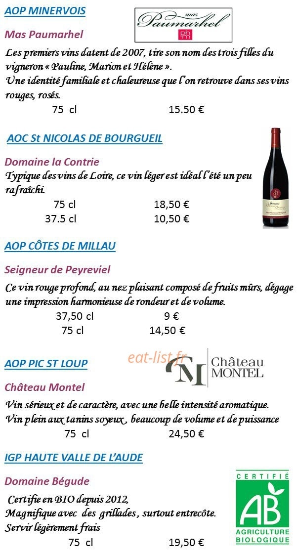 Le Gay Luron — carte page 22