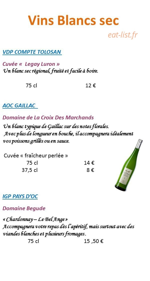 Le Gay Luron — carte page 17