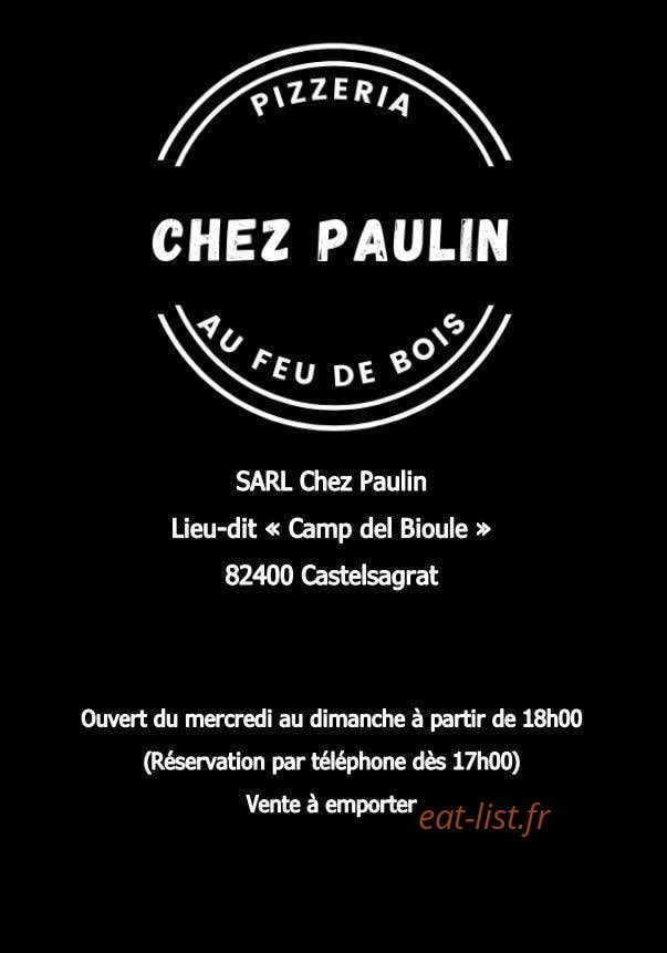Chez Paulin — carte page 1
