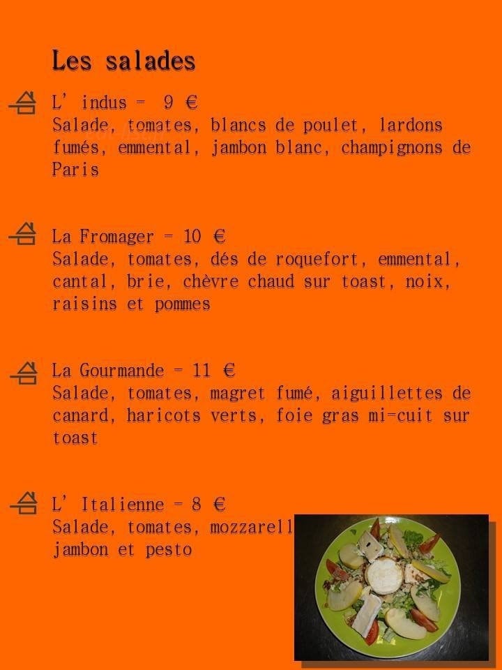 Indus' Café — carte page 3
