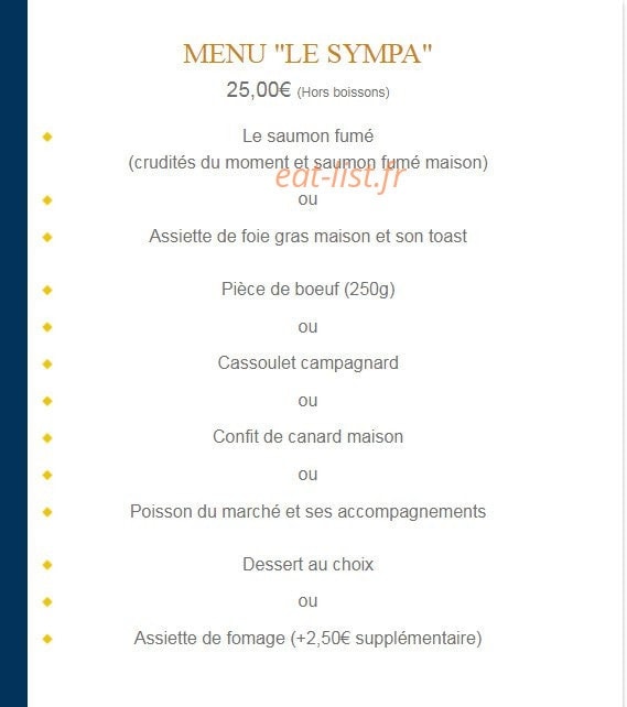 Aux Lys D'Or — carte page 4