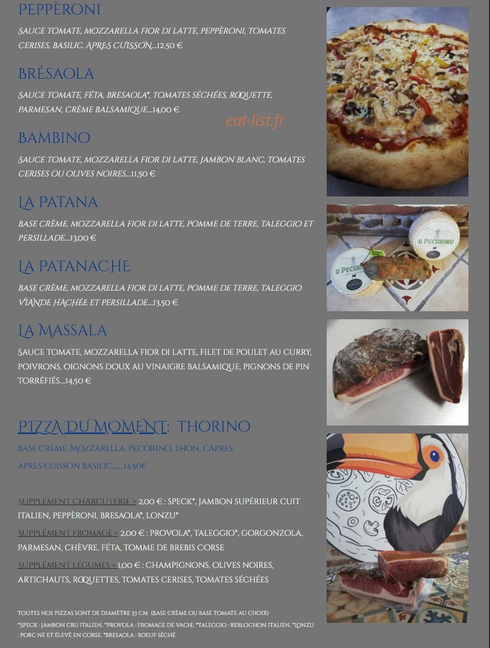 Au Toucamvila — carte page 2