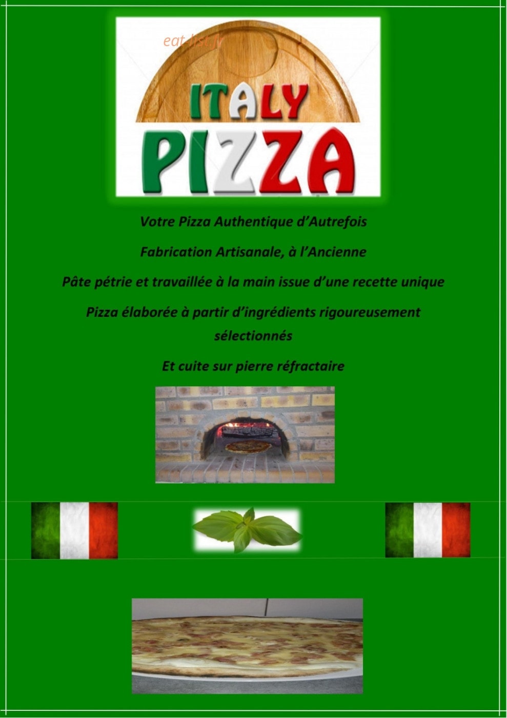 Autentica pizza — carte page 1