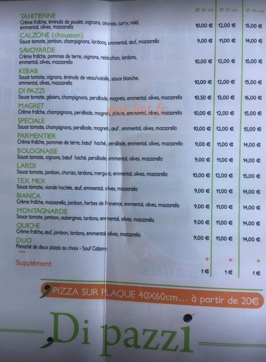 Di pizzi — carte page 1