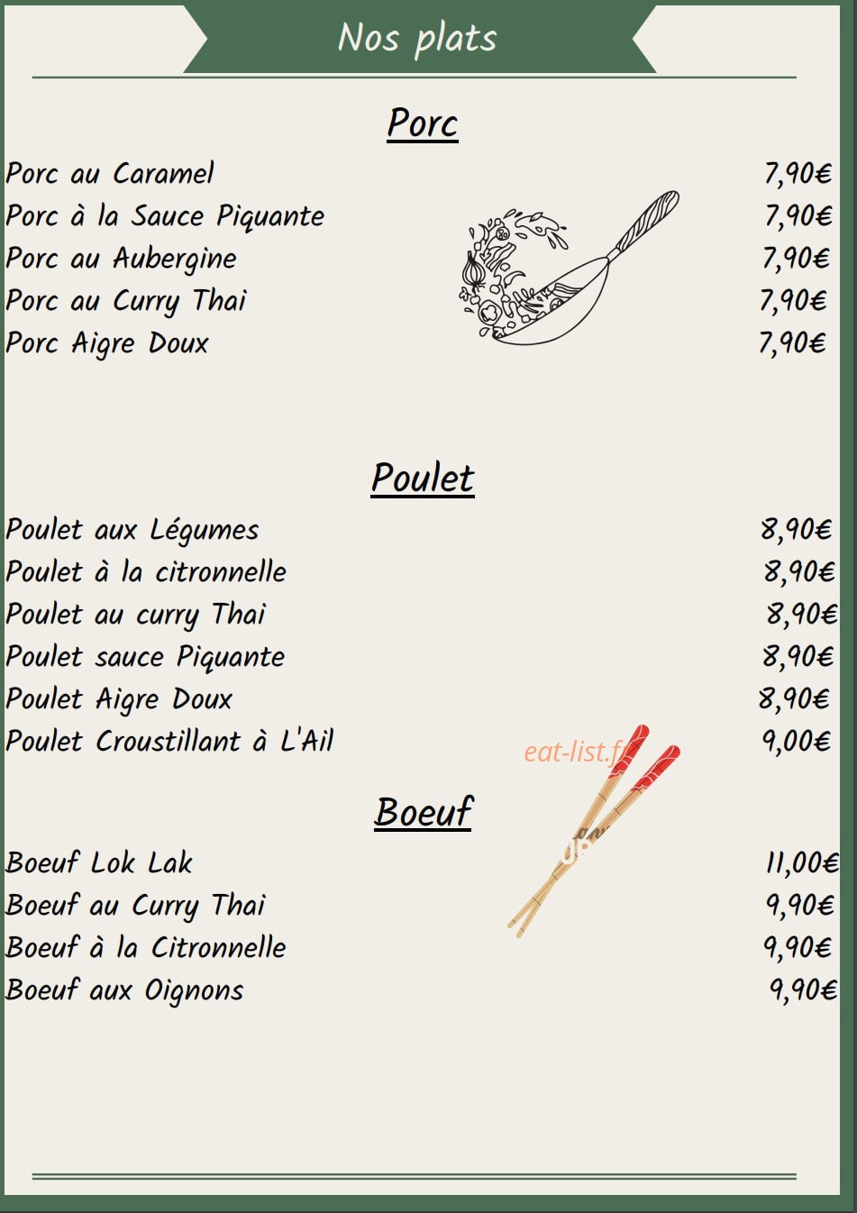 Le Petit Siem Reap — carte page 5