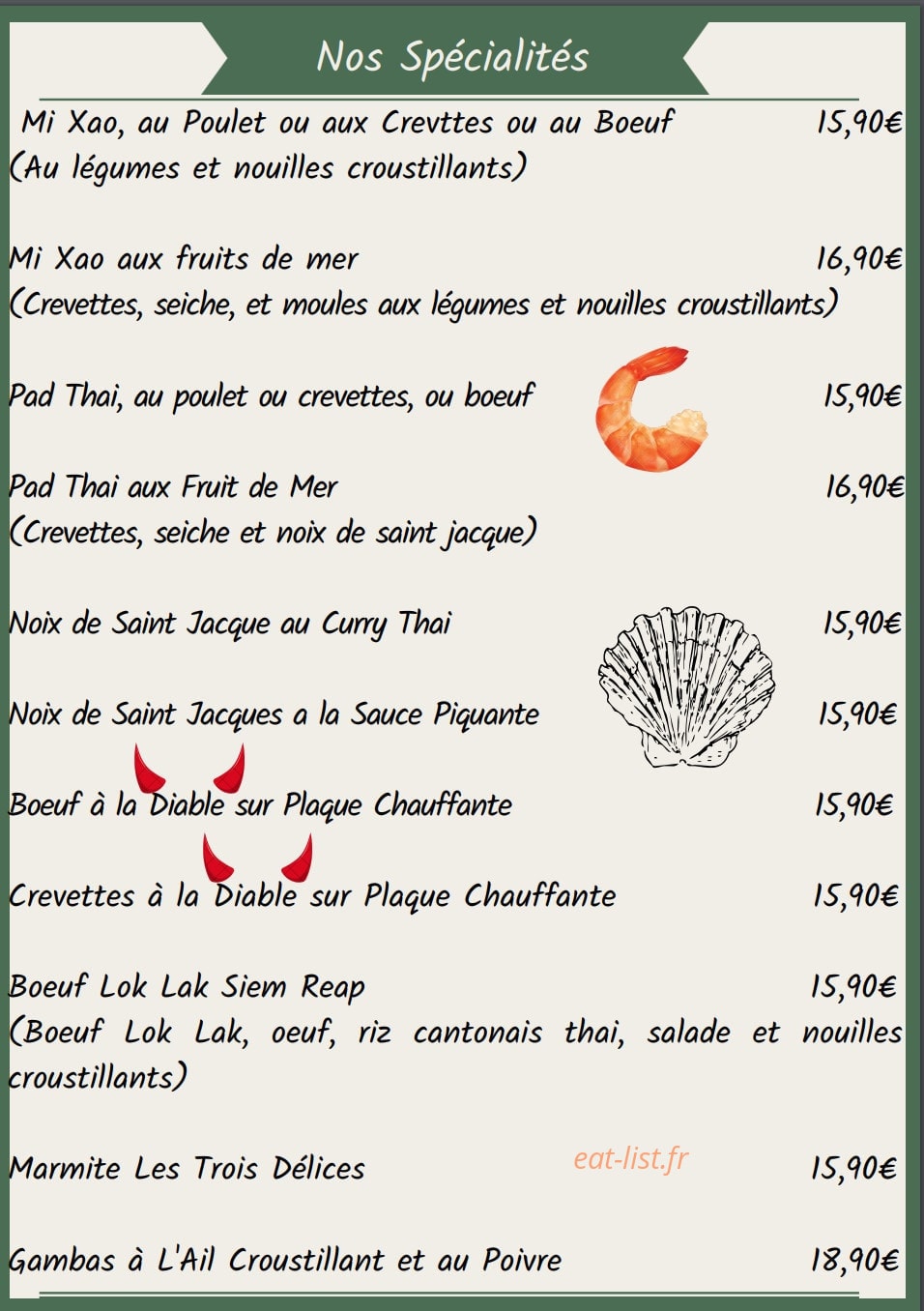 Le Petit Siem Reap — carte page 6