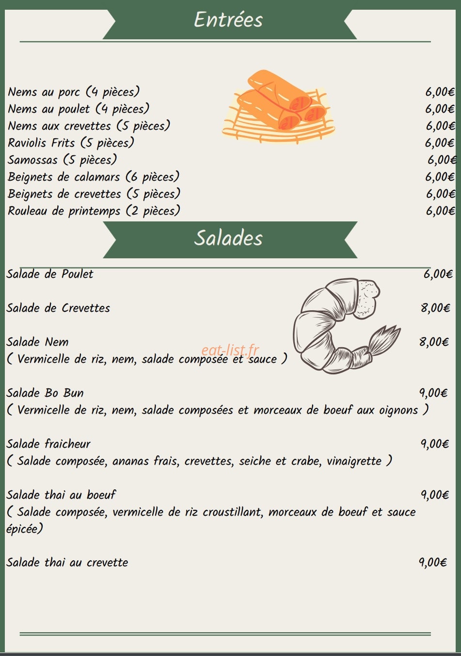 Le Petit Siem Reap — carte page 1