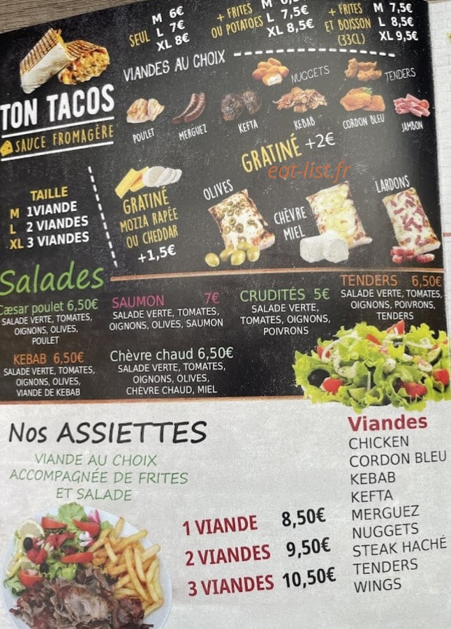 Ô Délices food — carte page 2