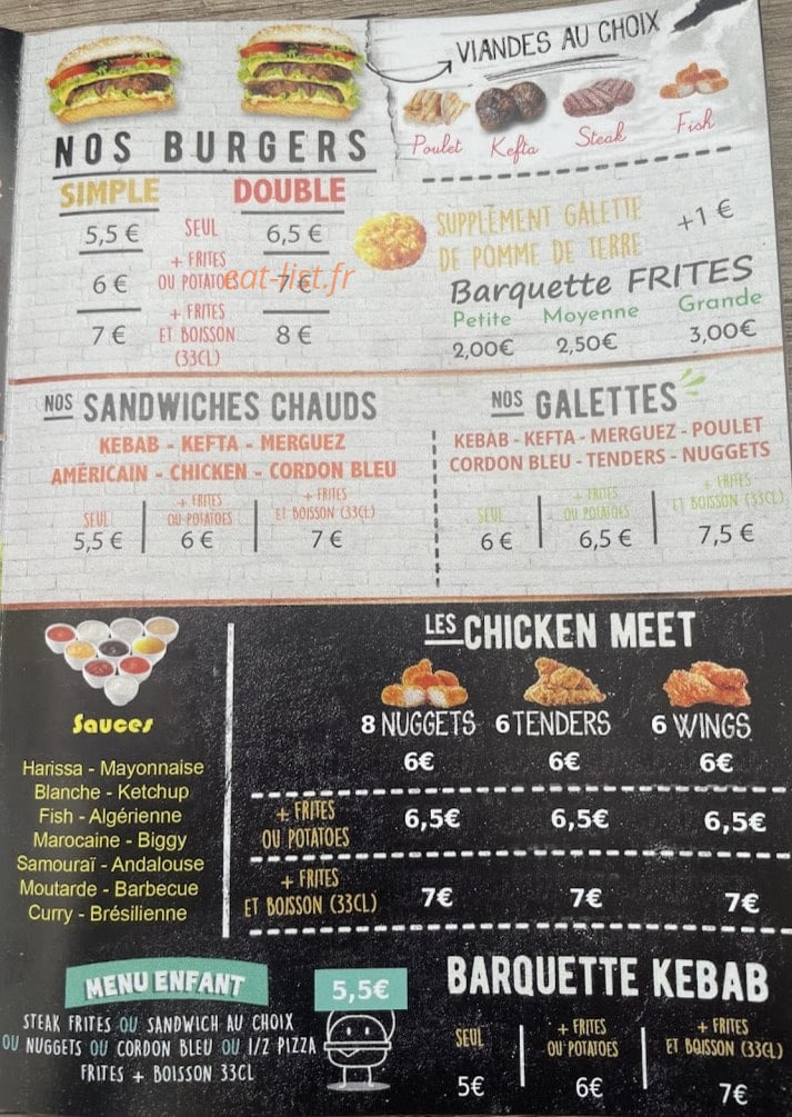 Ô Délices food — carte page 3