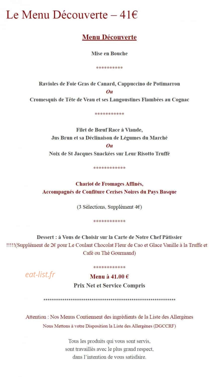 Le délice des Papilles — carte page 2
