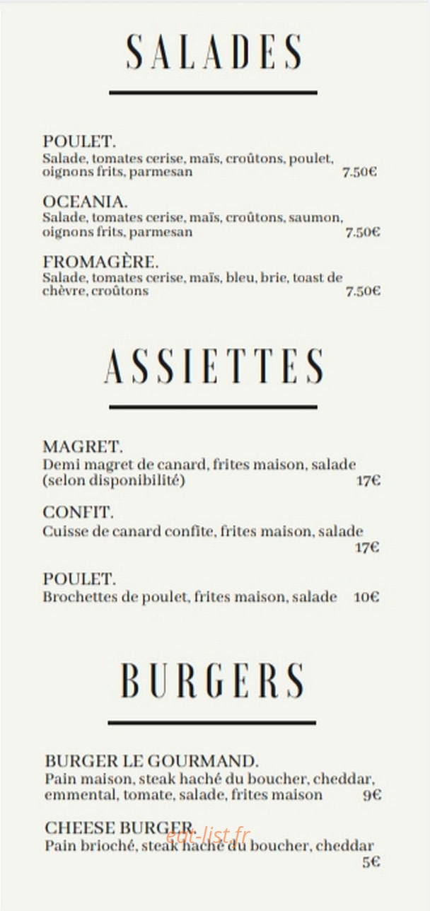Le Gourmand — carte page 4