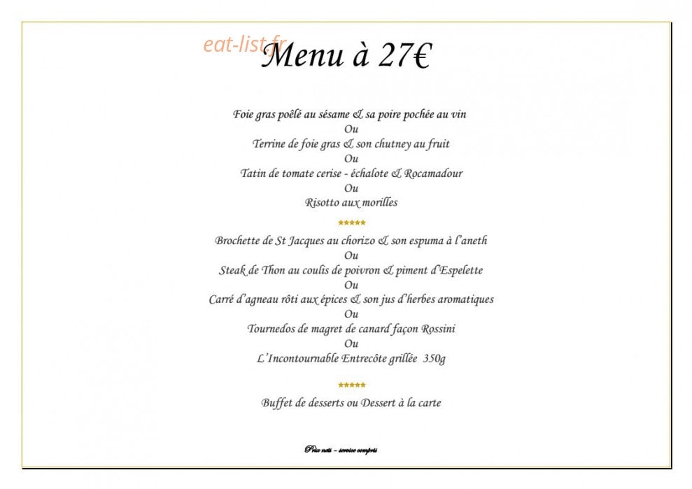 Les Gourmandises — carte page 3