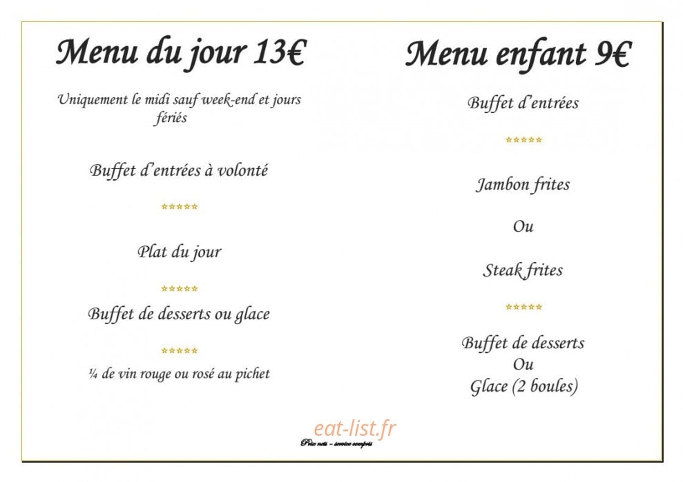 Les Gourmandises — carte page 4