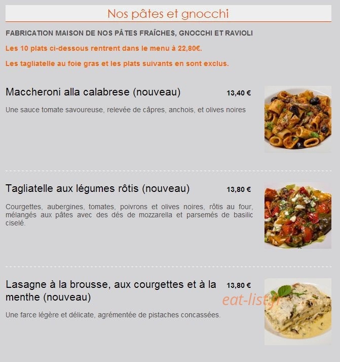 Al dente — carte page 1