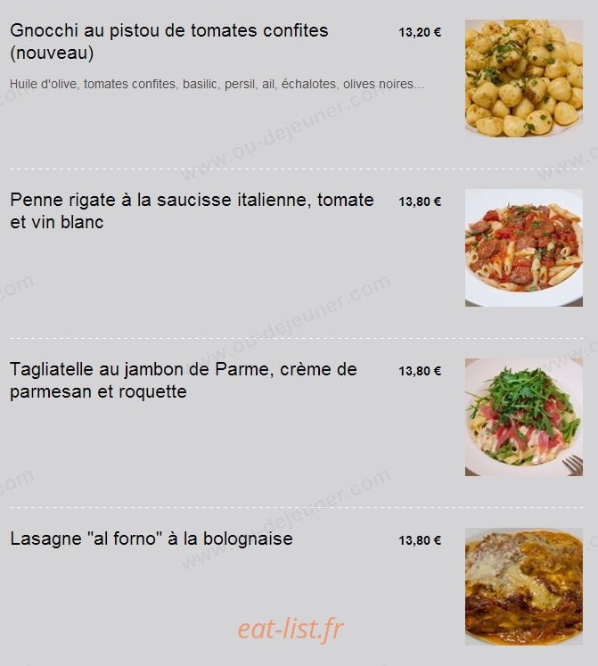 Al dente — carte page 2