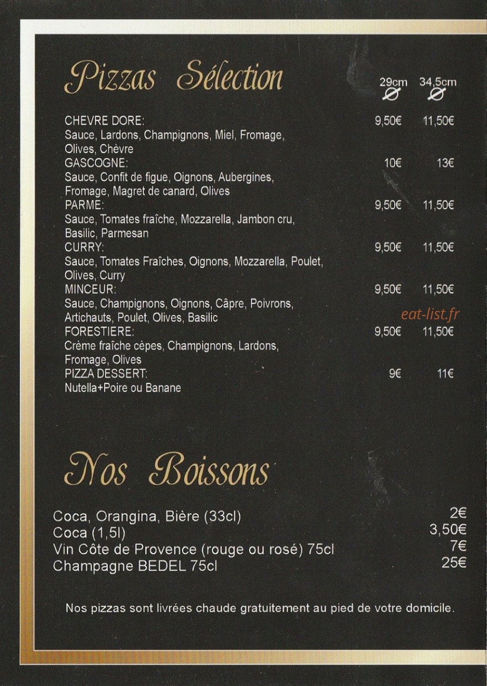 Allo Pizza — carte page 4