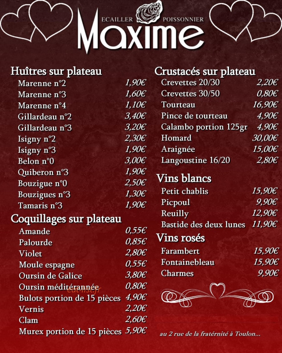 Au Bouchon Provencal — carte page 2