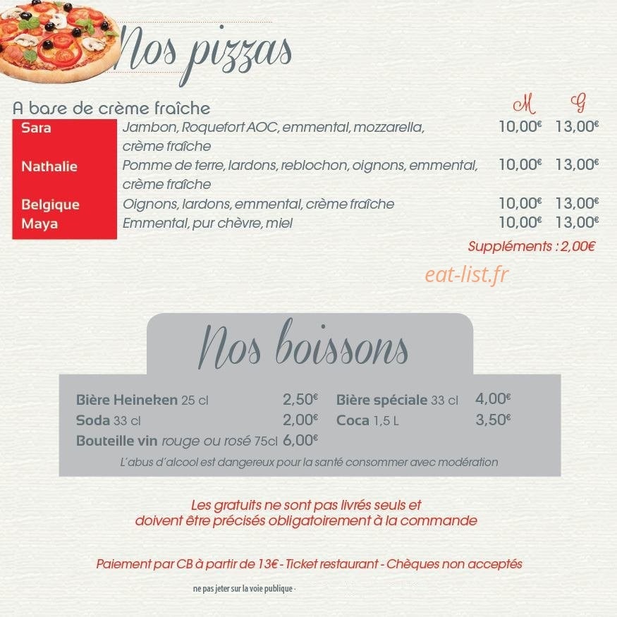 Au P'tit des Lices — carte page 2