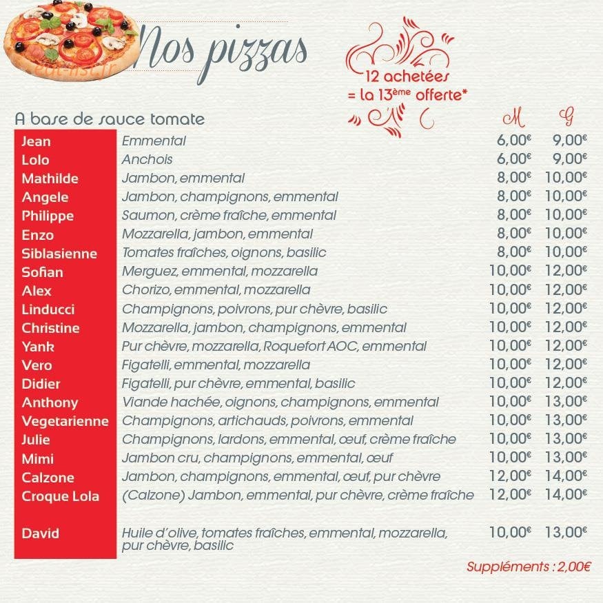 Au P'tit des Lices — carte page 8